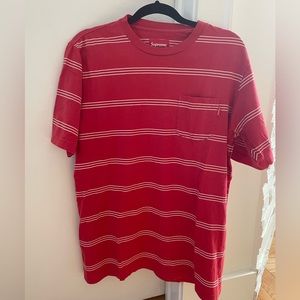 SUPREME Micro Striped Pocket T-Shirt in Size Large